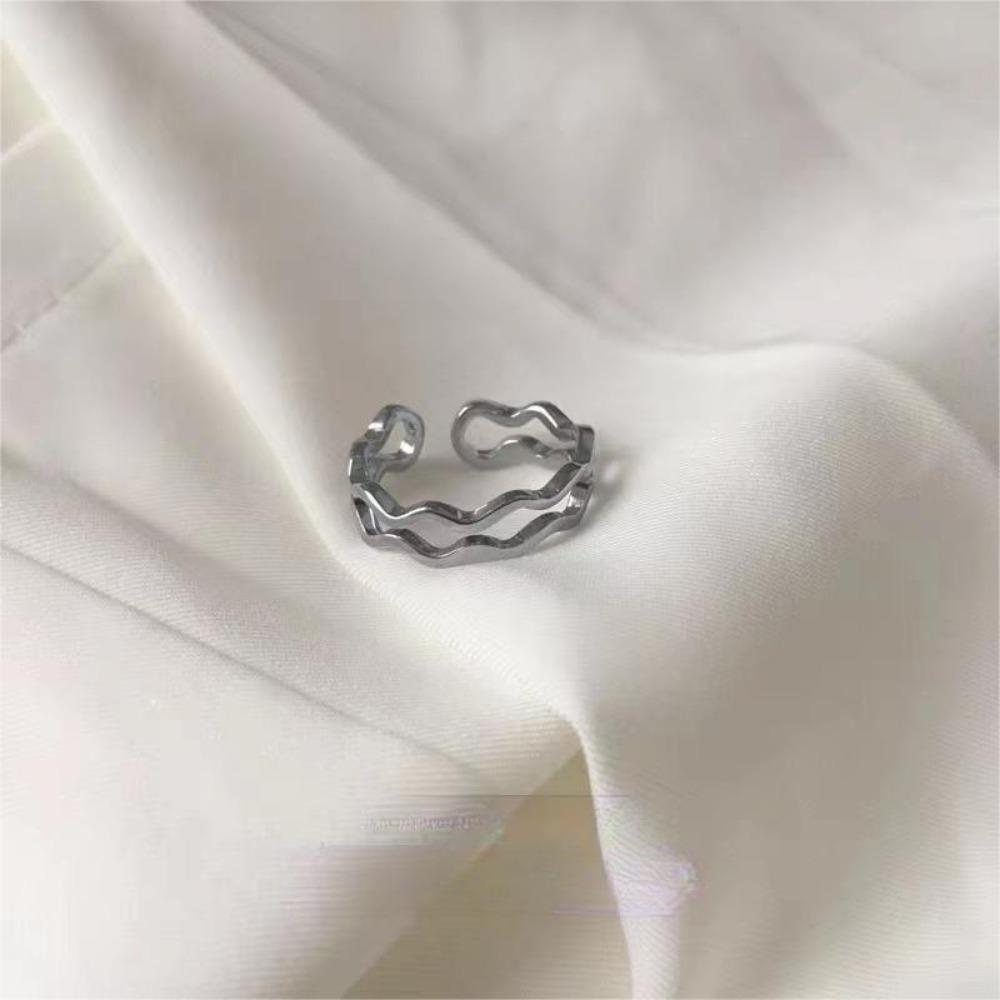 Ring Does Not Fade Niche Design Ins Opening Female High-end Sense Retro Cold Pearl Shell Versatile Irregular