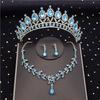 Princess Bridal Jewelry Sets Bride Tiara Crown Earring Set Necklace for Women Birthday Party Wedding Jewelry Sets Accessories