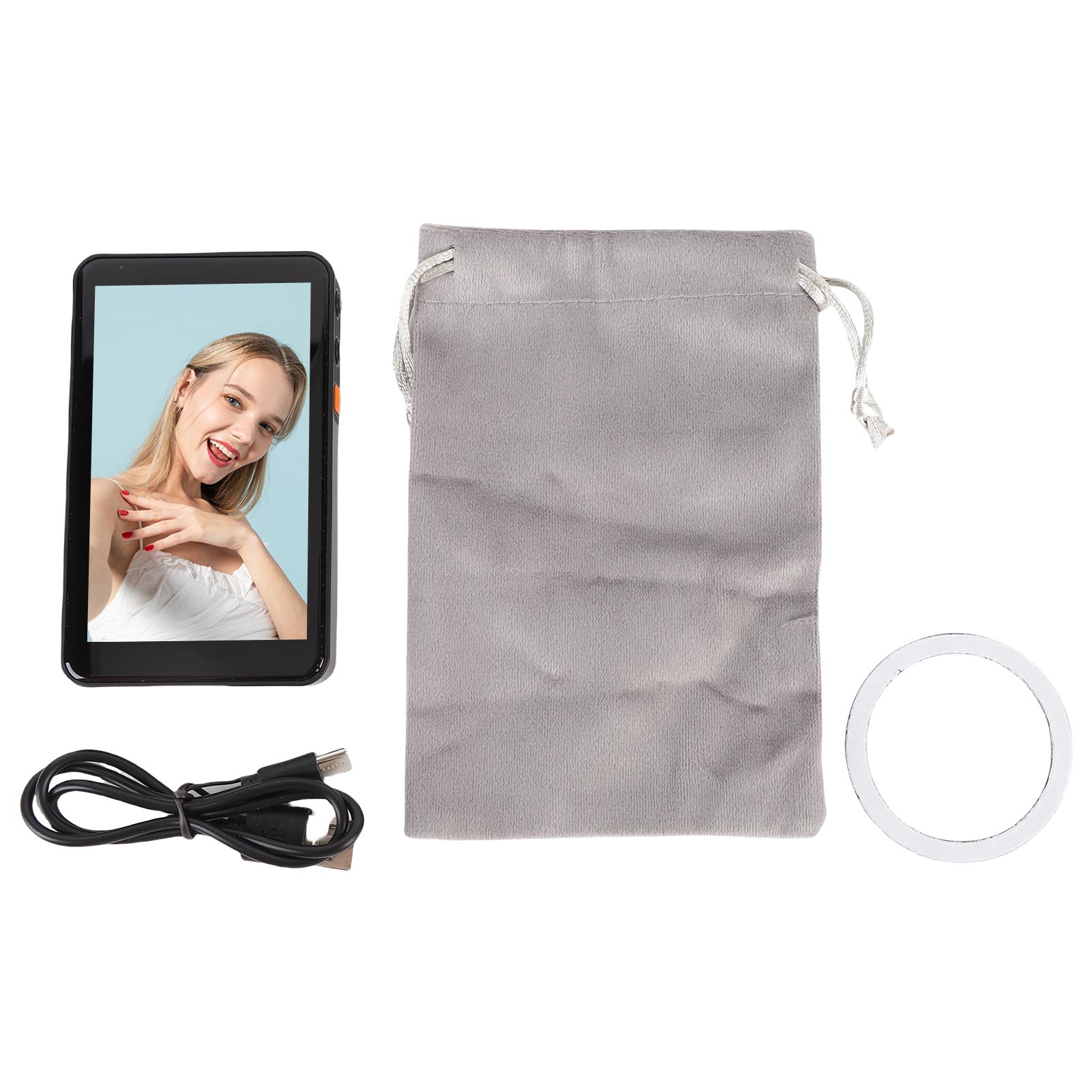 Phone Selfie Screen Wireless Magnetic Bluetooth Remote Phone Back Camera Screen for Vlogging Live Streaming Black nero