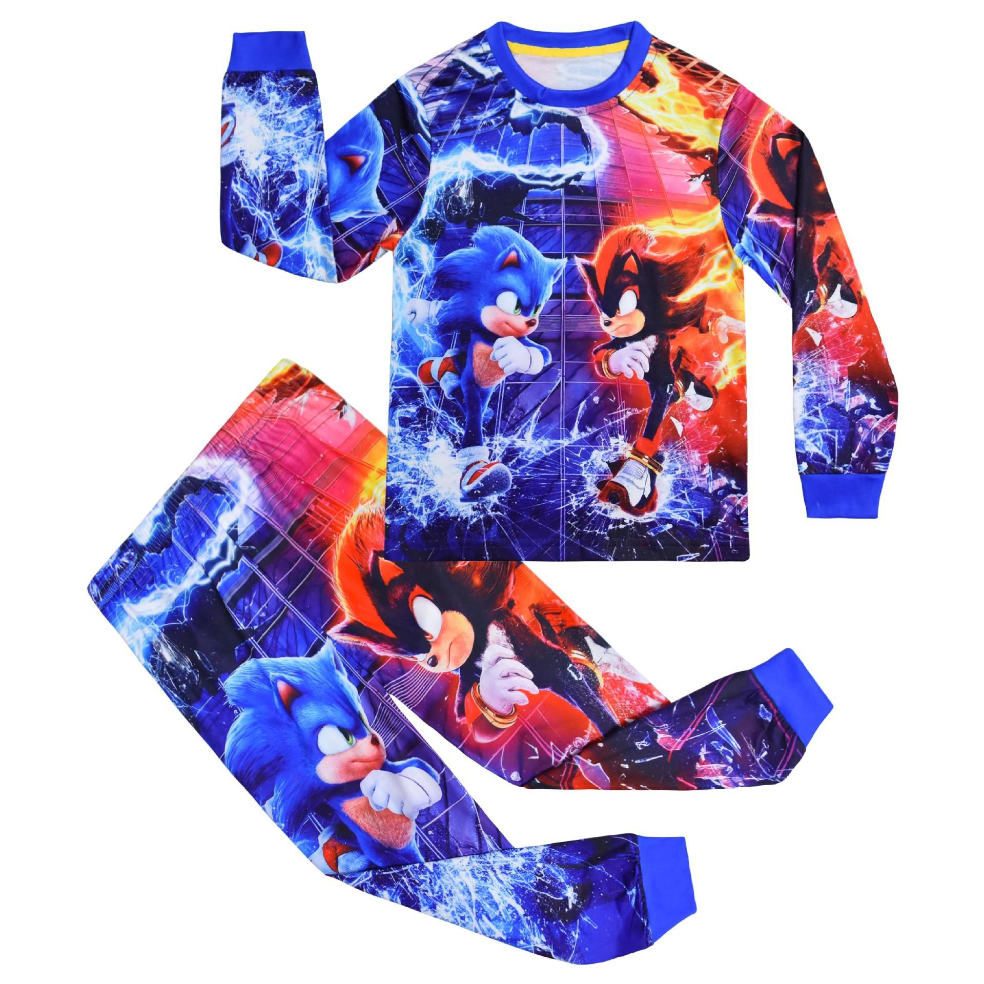 

Cartoon Digital Printing, Middle-Aged And Older Children S Loungewear Set, Long Sleeves + Pants Two-Piece Set 8074 110