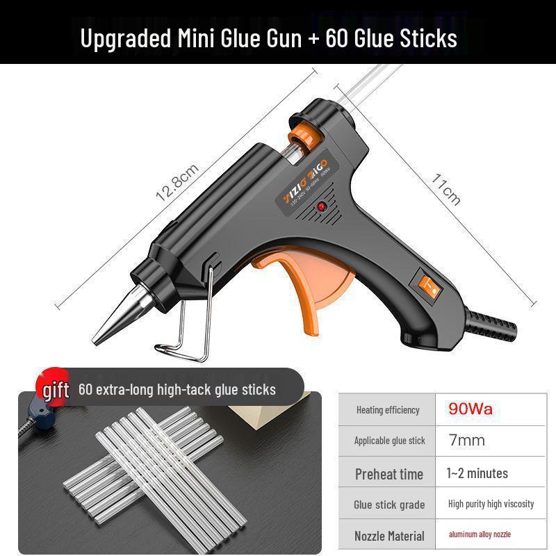 Compact Hot Melt Glue Gun for Students & Household Projects