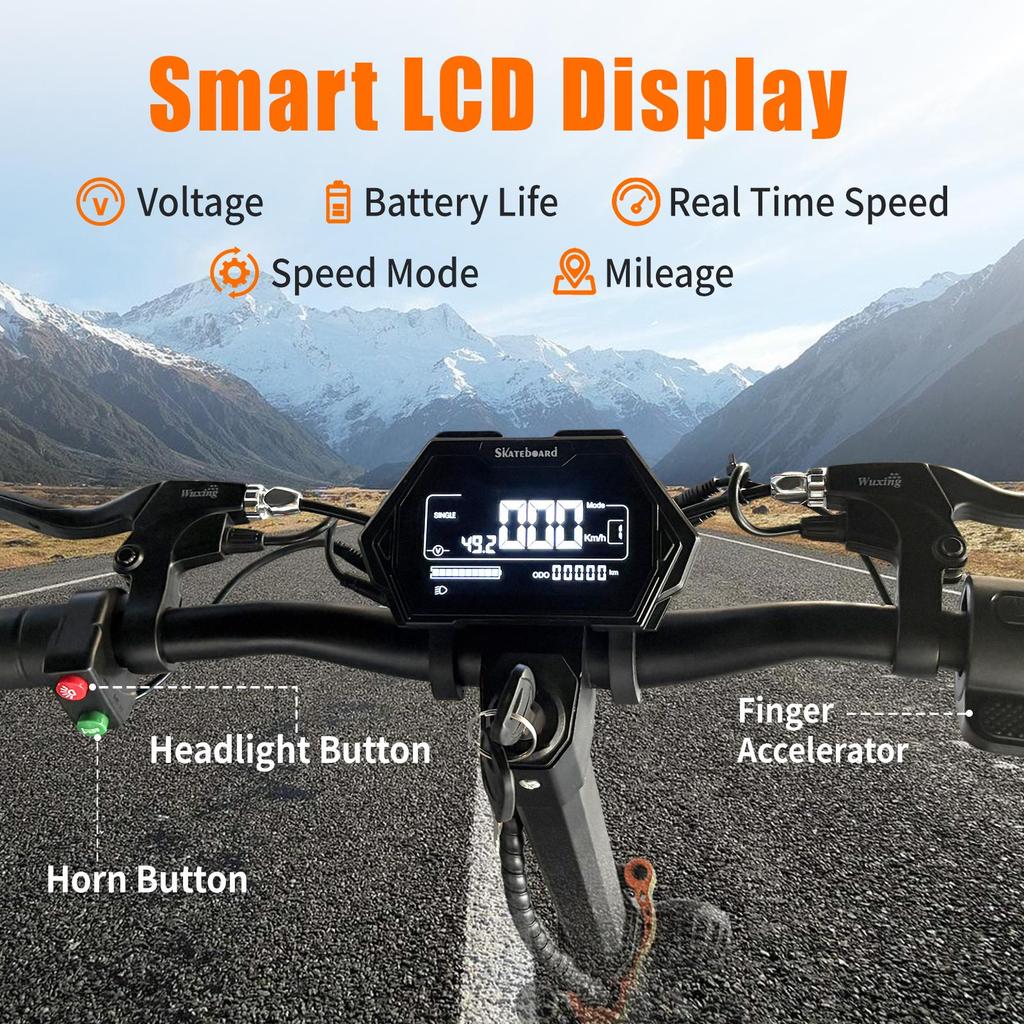 Twofish V5 Max Elektromos Roller 1000W Motor 48V18Ah Akkumulátor 45km/h Max Sebesség 45km Max Hatótáv