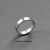 Men's Trendy Titanium Steel Silver Ring - Simple, Smooth, Cold Style Index Finger Ring