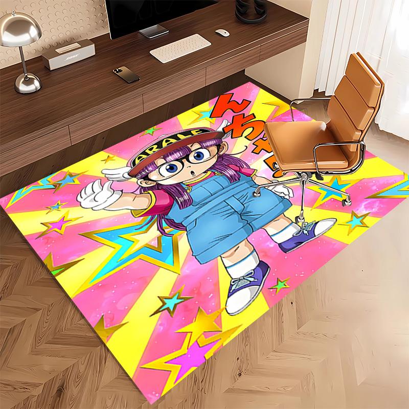 1pc Arale Print Area Rug - Soft, Washable Non-Slip Indoor Mat, Living Room, Home Office Decorative Rug,Office Decorative