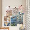 30 Sheets Oil Painting Style Card Postcards Message Cards Nordic Style Decorative Wall Stickers for Living Room