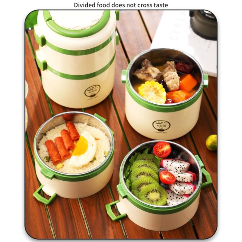 User Friendly 304 Nonrust Steel Food Container Durable Leak Proof Lunch Box For Adults Kids School Office Travel