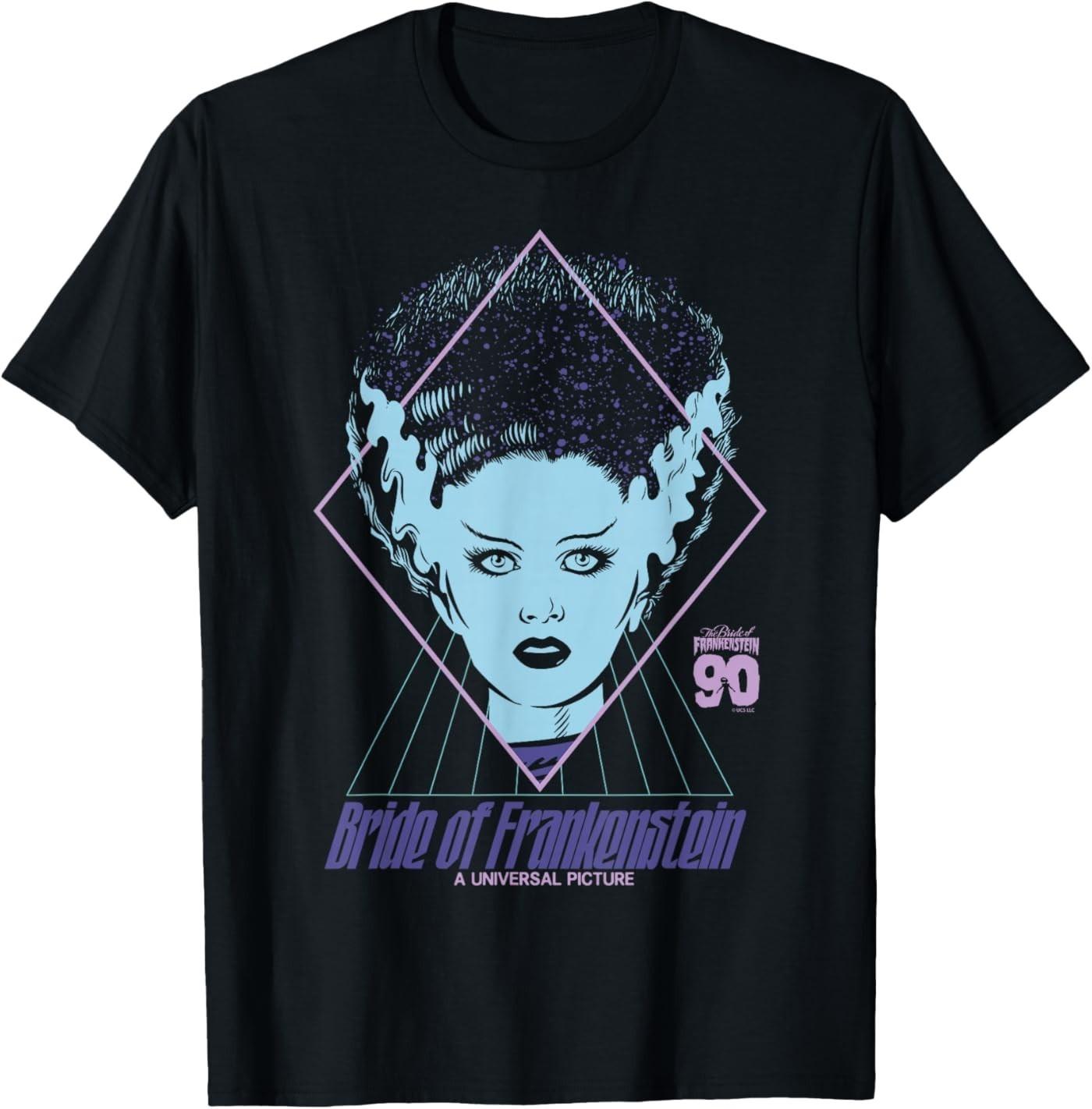 Bride of Frankenstein 90th Neon Style T-Shirt S