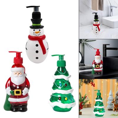 Christmas Hand Soap Dispenser Versatile Empty Novelty Shampoo Dispenser Christmas Decor Liquid Container for Hotel Kitchen Decor