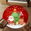1pc Christmas tree Santa Claus Round Chair mat Area Rug - Non-Slip, Floor Mat for Office, Bedroom, and Indoor Decor c1125224