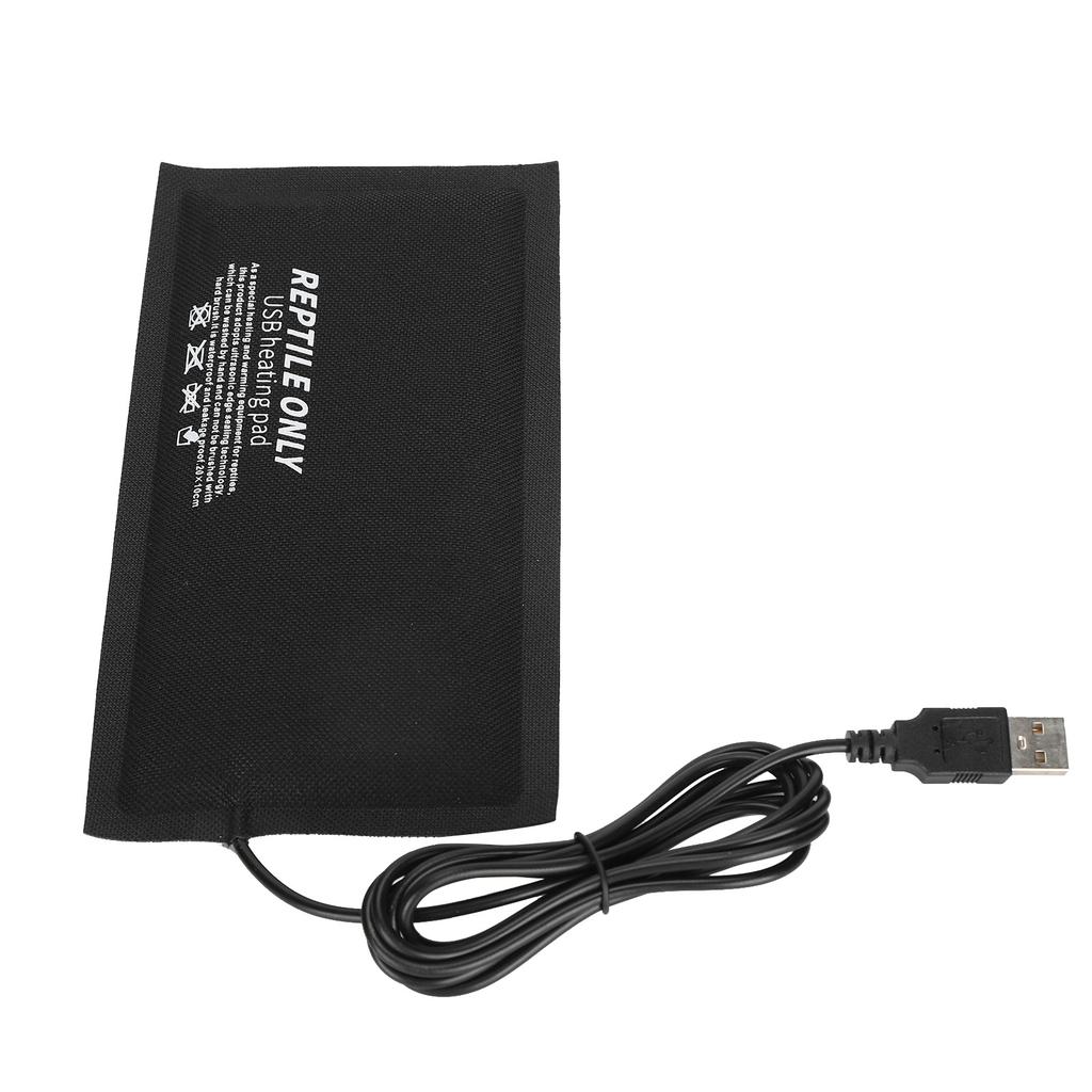 Reptil USB Varmepute Fiberduk for Reptiler Slanger Øgle Eremittkreps SkilpaddeStor