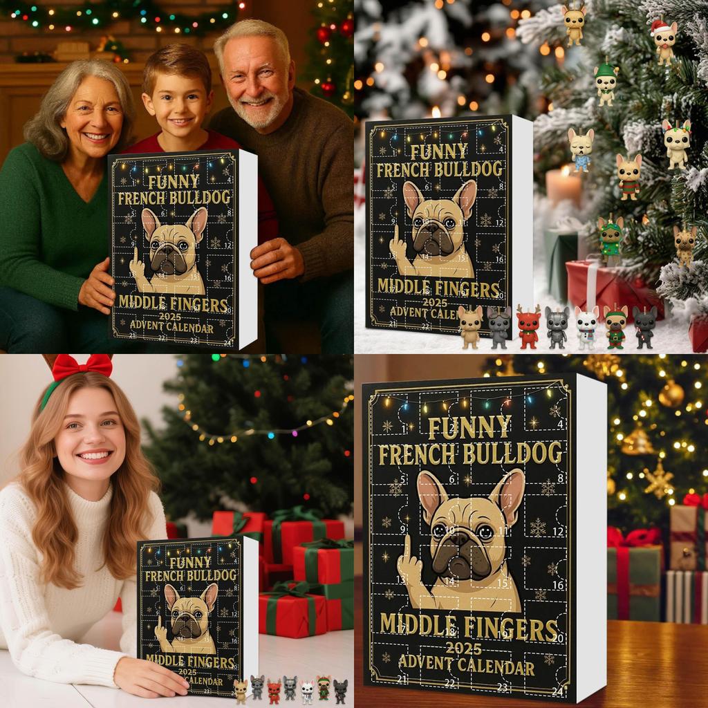 Christmas Bling Box Series Dog Hanging Decor With Playful Middle Finger Design For Celebrations