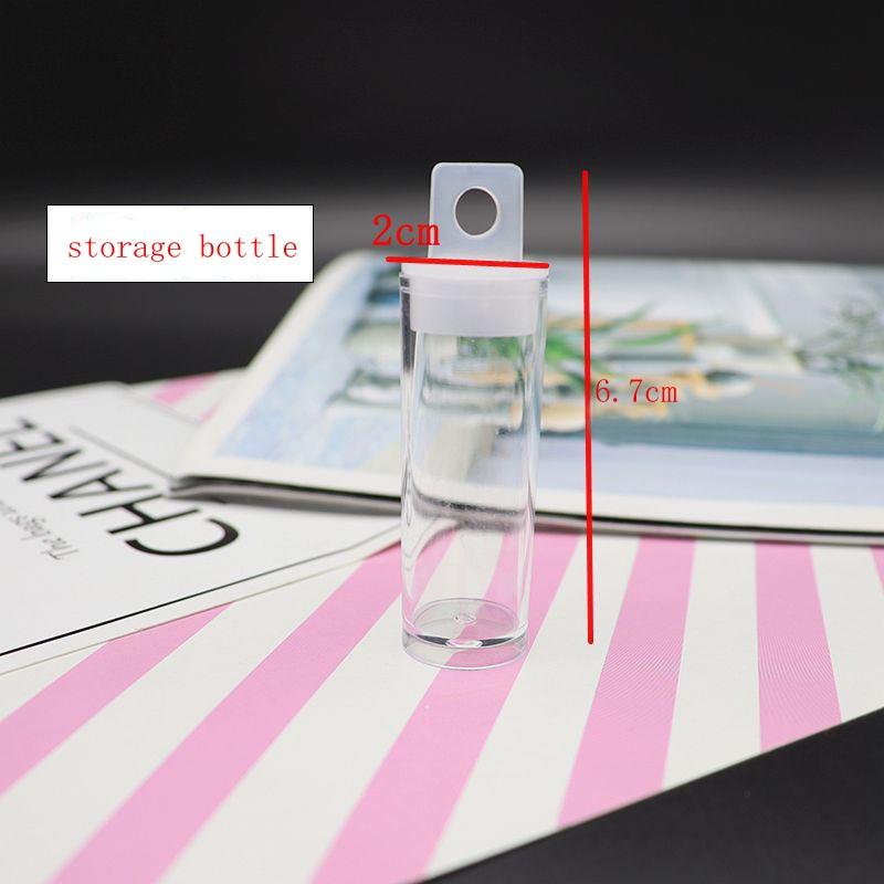 5Pcs Transparent Cylindrical Plastic Bottle Loose Beads Storage Capacity 10g for DIY Beads Storage.