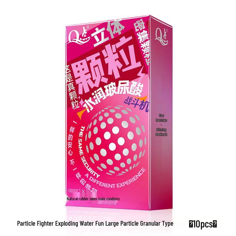 Q Point Thorn Set: Erotic Couples' Condoms with Large Particles, 2pcs/pack