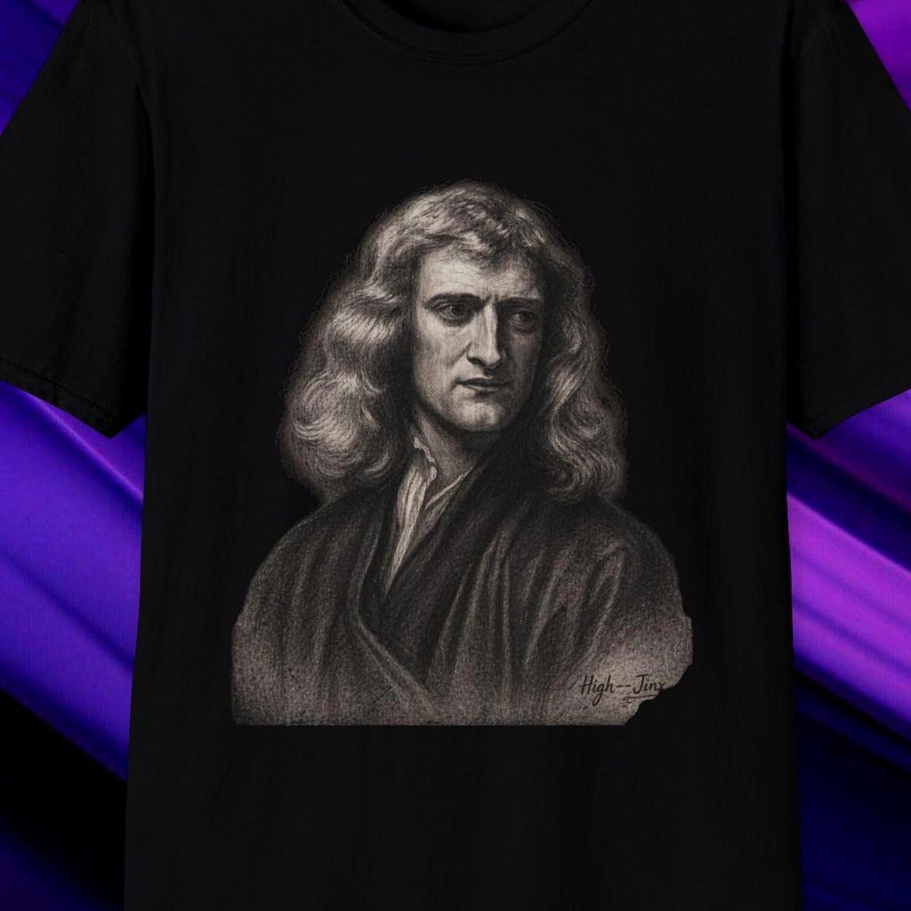 Isaac "Chad" Newton. Sketch: Genius, Single, Scientist, Ladies | newtonian, law, experiment, descartes, bertrand, pynchon, gravity, einstein T-shirt