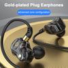 Kablolu Kulaklık Dört Çekirdekli 8MM Dinamik Sürücü Tip-C/3.5mm Fişli Kulaklık Mikrofonlu Ağır Subwoofer Kulak Kancalı Kulaklık Müzik Çağrı için