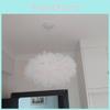 White Feather Pure Pendant Light Hanging Lamp Modern Chandelier Bedroom Decor