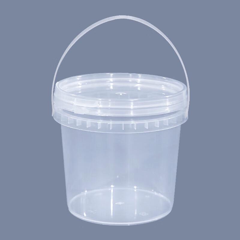 

1 л Прозрачное пластиковое ведро с ручкой (2-Pack)