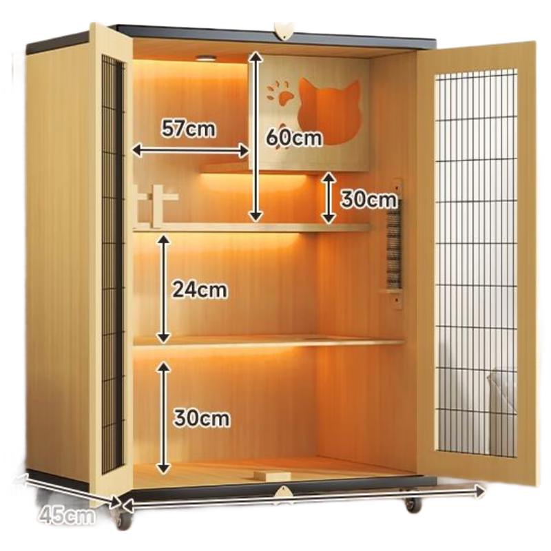 HANDUNYOU Wooden Cat Villa