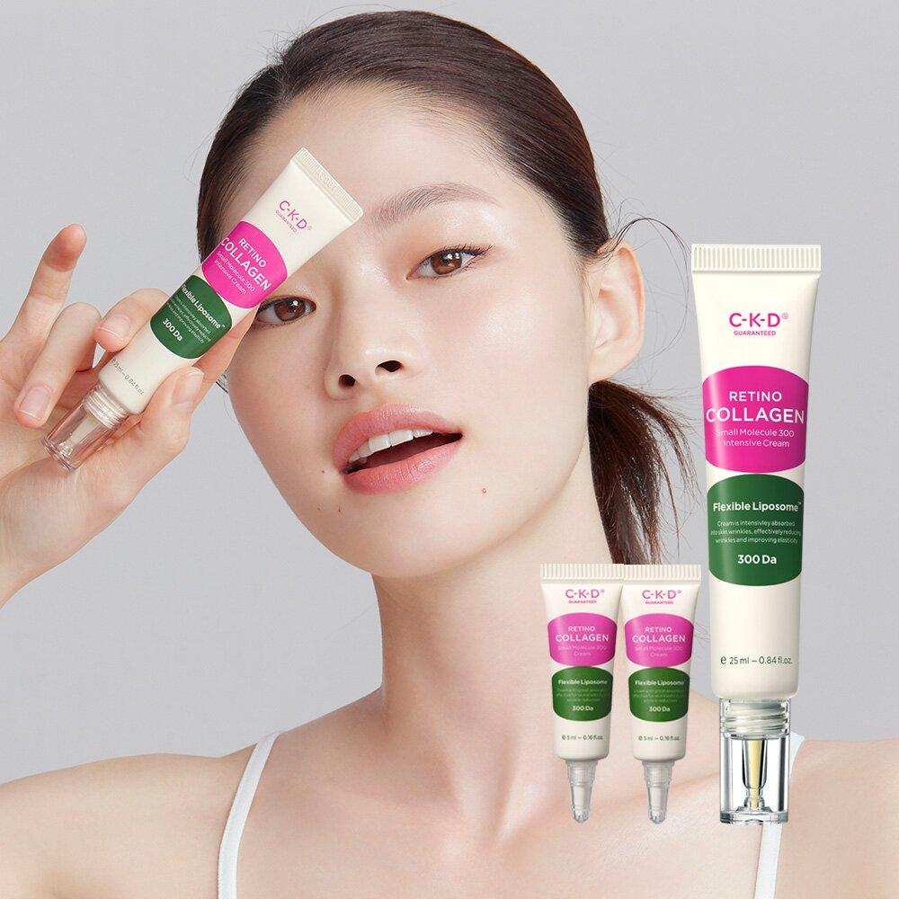 C-K-D Retino Collagen Small Molecule 300 Intensive Cream 25mL (with Cream 10mL)