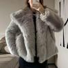 2024 Winter Women's Fox Fur Overcoat - Trendy European & American Fashion