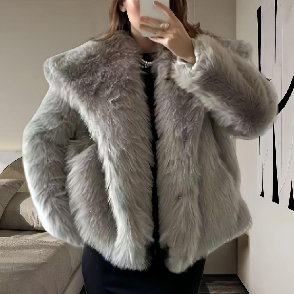 2024 Winter Women's Fox Fur Overcoat - Trendy European & American Fashion