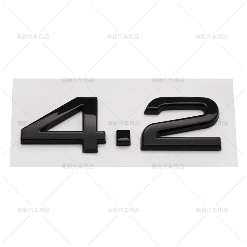 3D ABS 2.4 3.6 4.2 Letter Car Rear Trunk Tailgate Fender Door Badge Emblem Adhesive Sticker For A4 A5 A6 A7 A8 Q3 Q5 Q7