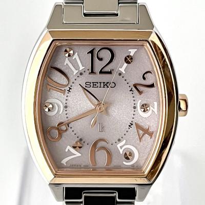 SEIKO Polished Lukia Excellent Pink Silver Gold S2469 Ladies' Watch, Radio-Controlled Solar, Dial
