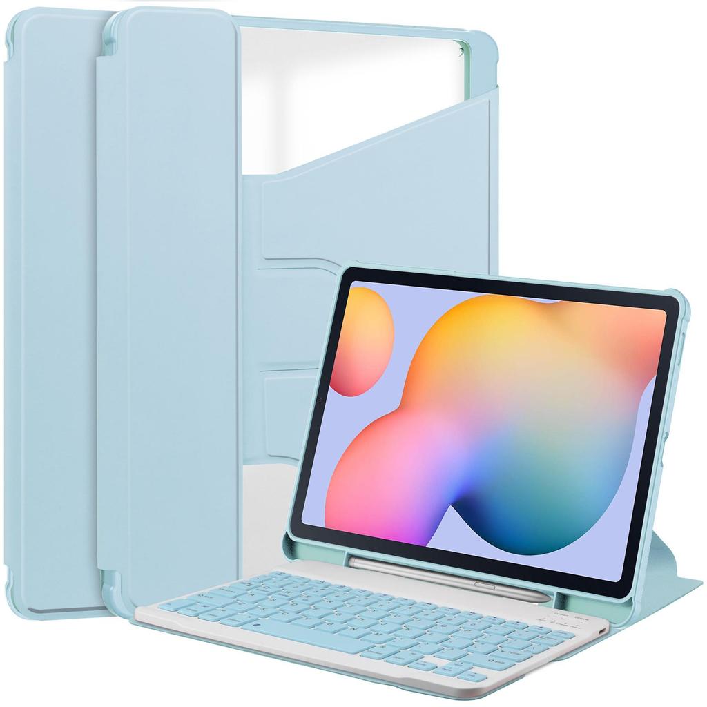 Compatible with Samsung Tab S10 Ultra: 360° Rotating Bluetooth Keyboard Protective Case.