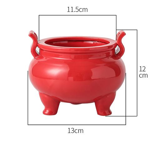 1pc Ceramic Incense Burner Decorations Buddhist Hall Utensils Temple Sacrifice Home Decor Pray for Auspiciousness Feng Shui