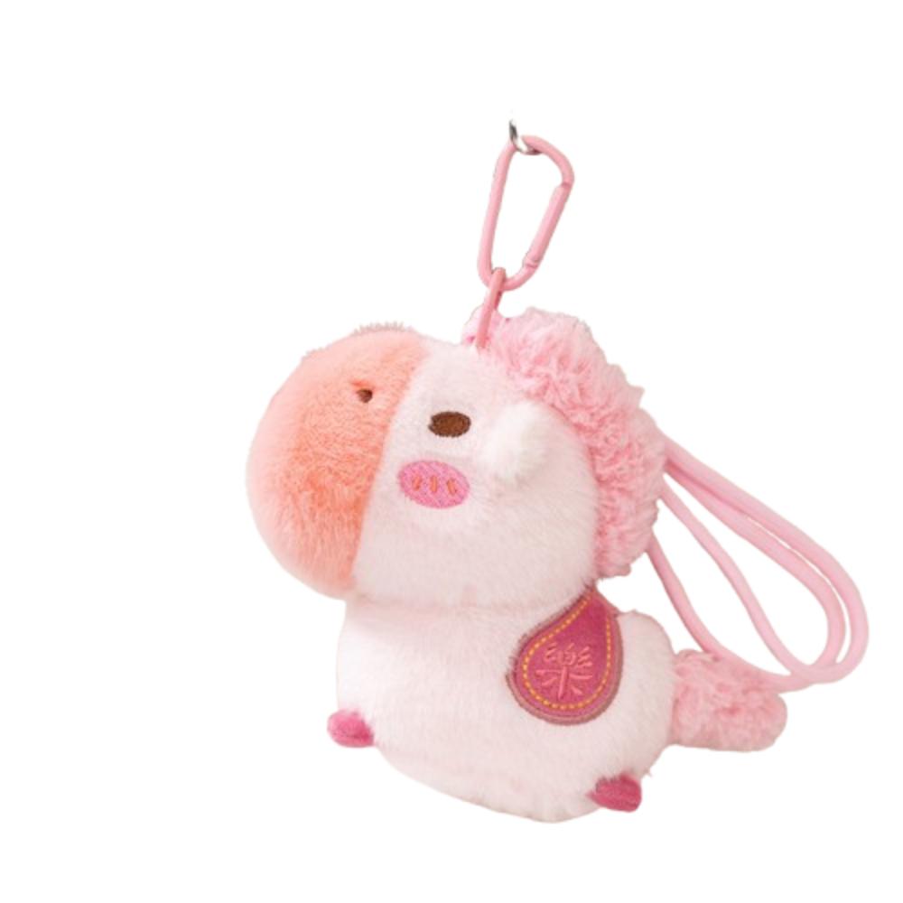 Cartoon Colourful Horse Plush Pendant Keyring Simulation Horse Toy Keychain  New Year Gift