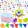 154 Squigs Suction Cup Building Blocks for Kids, DIY Bath Toys, Birthday Gifts for Boys and Girls