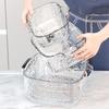 Double Layer Kitchen Sink Drain Basket Plastic Vegetable Washing Basket Rice Washing Container Storage Organizer