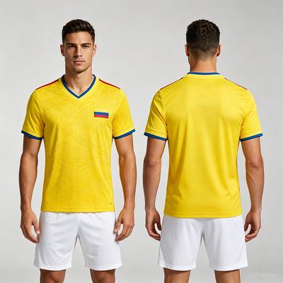 Colombia Soccer Jersey Football Colombia Fan Gift Shirts Flag Jersey Summer High Street Breathable Casual Sportswear Unisex Y2K