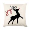 Christmas Elk Print Pillow Cover Christmas Tree Holiday Festive Cushion Cover Home Sofa Cushion