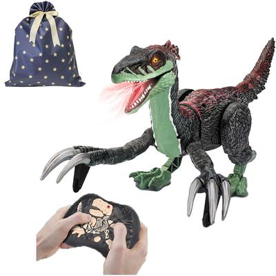 Instruktioner Dinosaurie Rörlig Julklapp för Pojkar och Multifunktionell Robot Cool Marinblå [MRG/Japanska Ingår] Fjärrstyrd Leksak,