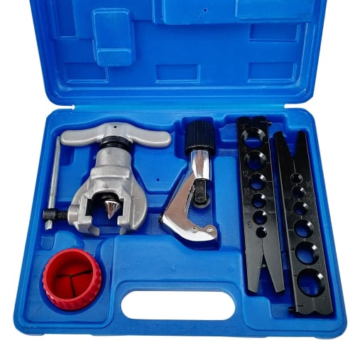 7Akiranoai Flaring Tool Set (CT-806AM-F) for 12 Sizes of Copper, Aluminum, and Mild Steel Pipes, Compatible with New Refrigerants, Eccentric Flaring T