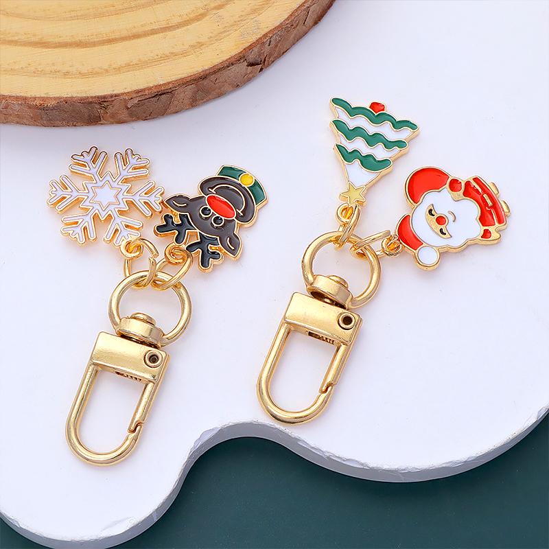 1PC And Tree Charms Xmas Bell Wallet Decorative Clip for Keys Bag Pendants Enamel Party Multiple Options Available
