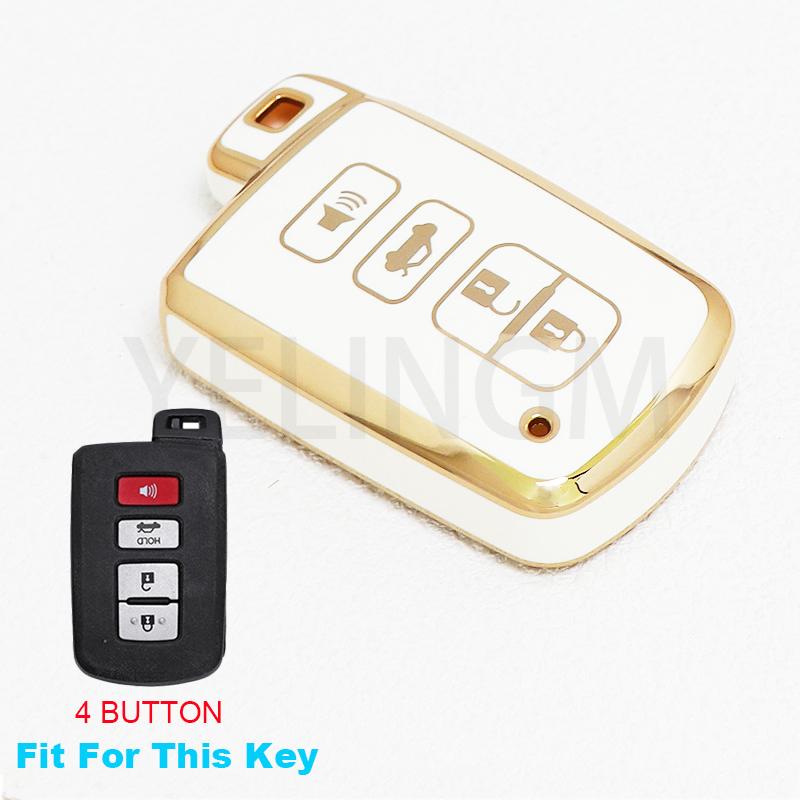 4Buttons Car Key Case Cover For Toyota Camry Corolla RAV4 Highlander Avalon 2015 - 2017 Smart Control Protector Shell Holder