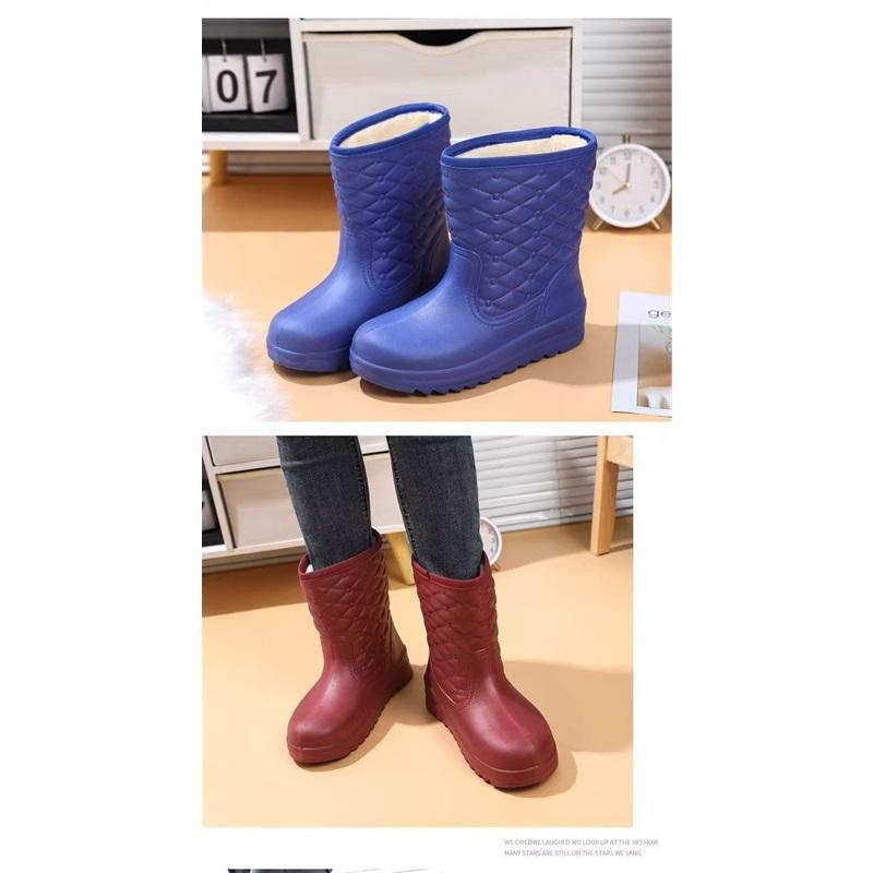 Winter Damen Leichte Samt Wasserdichte Und Anti-Ski Regenstiefel