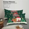 3 st Tomte Julgranstryck Kärnlöst Täcke Set Sovrum Sovsal Sängkläder Dekoration Bekväm Maskintvättbar