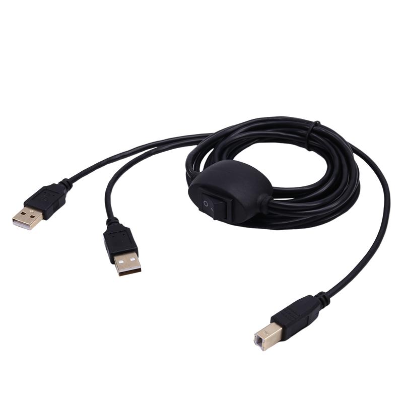 2 In 1 Printer Cable USB A To B Male To Male Printer Cable For Hp Canon Samsung Printer Splitter For Two Computers