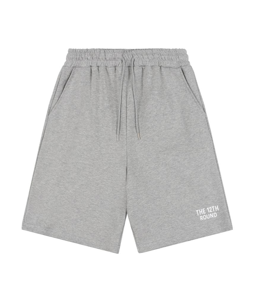 Deoteuwelbeulaundeu The 12Th Round Logo Bermuda Sweat Shorts Gray