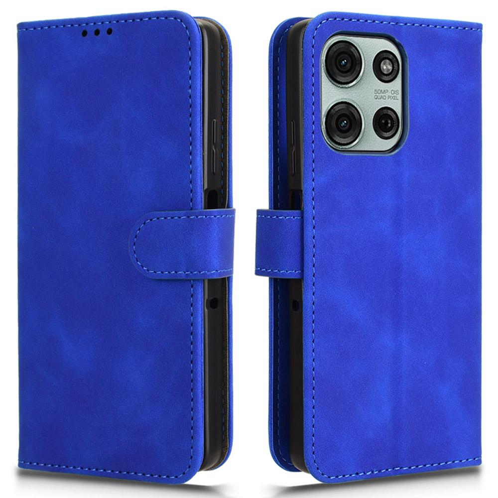 For Motorola Moto G75 5G Leather Case Skin-Feel Anti-Drop Wallet Flip Phone Cover