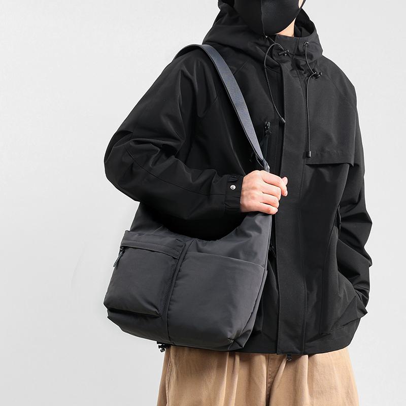 Multi-Pocket Sports Crossbody Bag Large Capacity Student Class Commuter Shoulder Bag