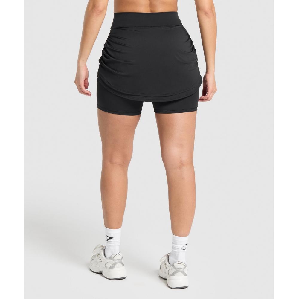 Gymshark Ruched Skort Black B3c8n Bb2j