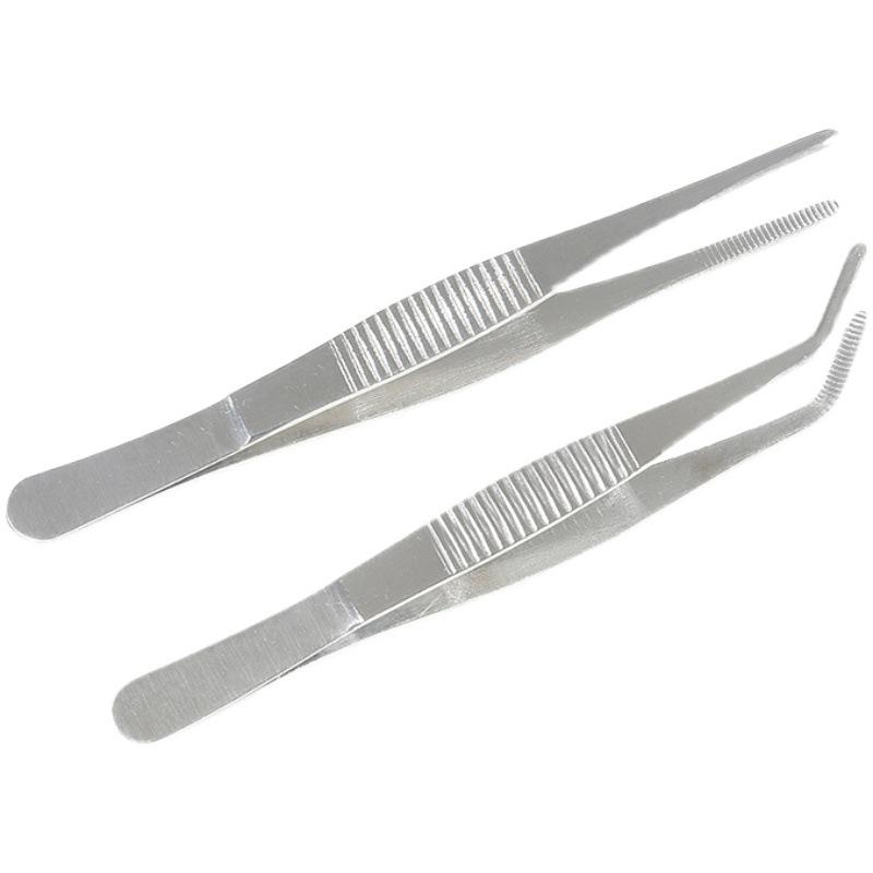 Extra Long Stainless Steel Bent Tip Tweezers for Aquatic Plants and Multi-Purpose Use.