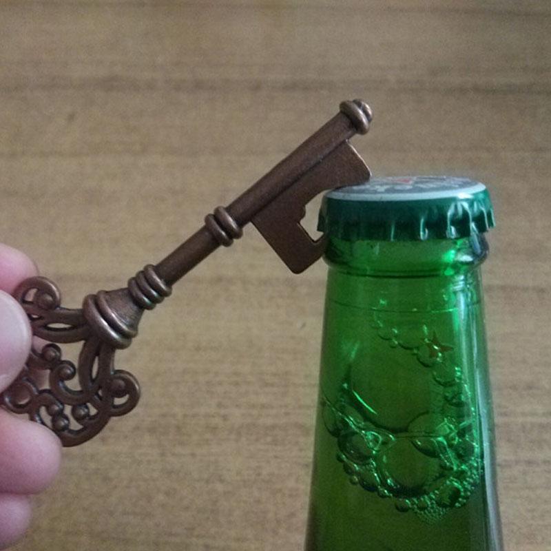 Vintage Key Shaped Bottle Opener - Creative Multitool, Cool Keychain Accessory for Men & Women