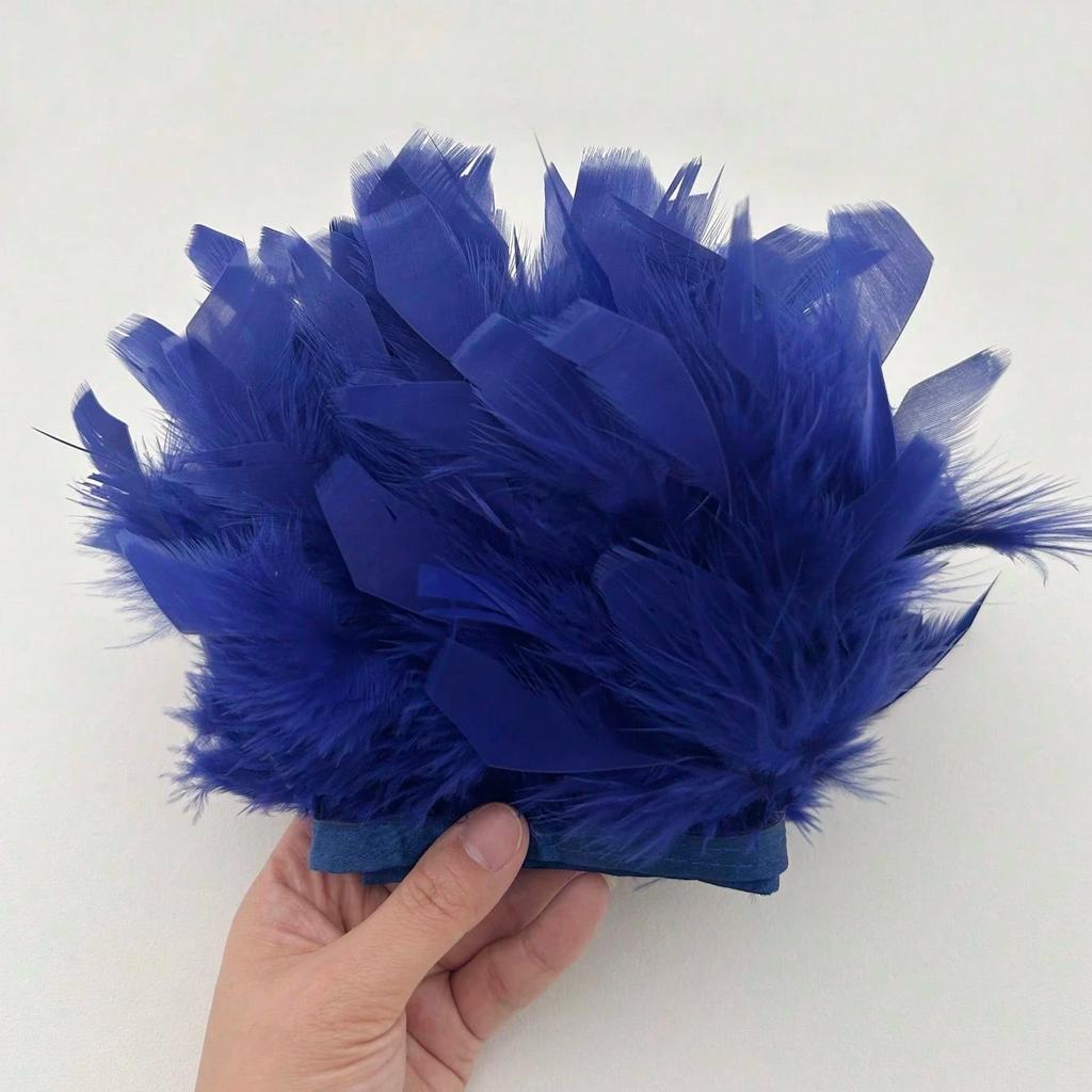 10-15cm Coffee Turkey Feather Trim Feathers Fringe Ribbon DIY Sewing Clothing Handwork Wedding Dress Crafts Party Decorations