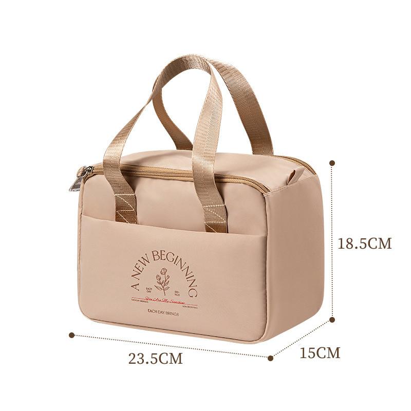 Borsa termica moderna e minimalista per il pranzo per studenti e lavoratori d'ufficio con manico impermeabile