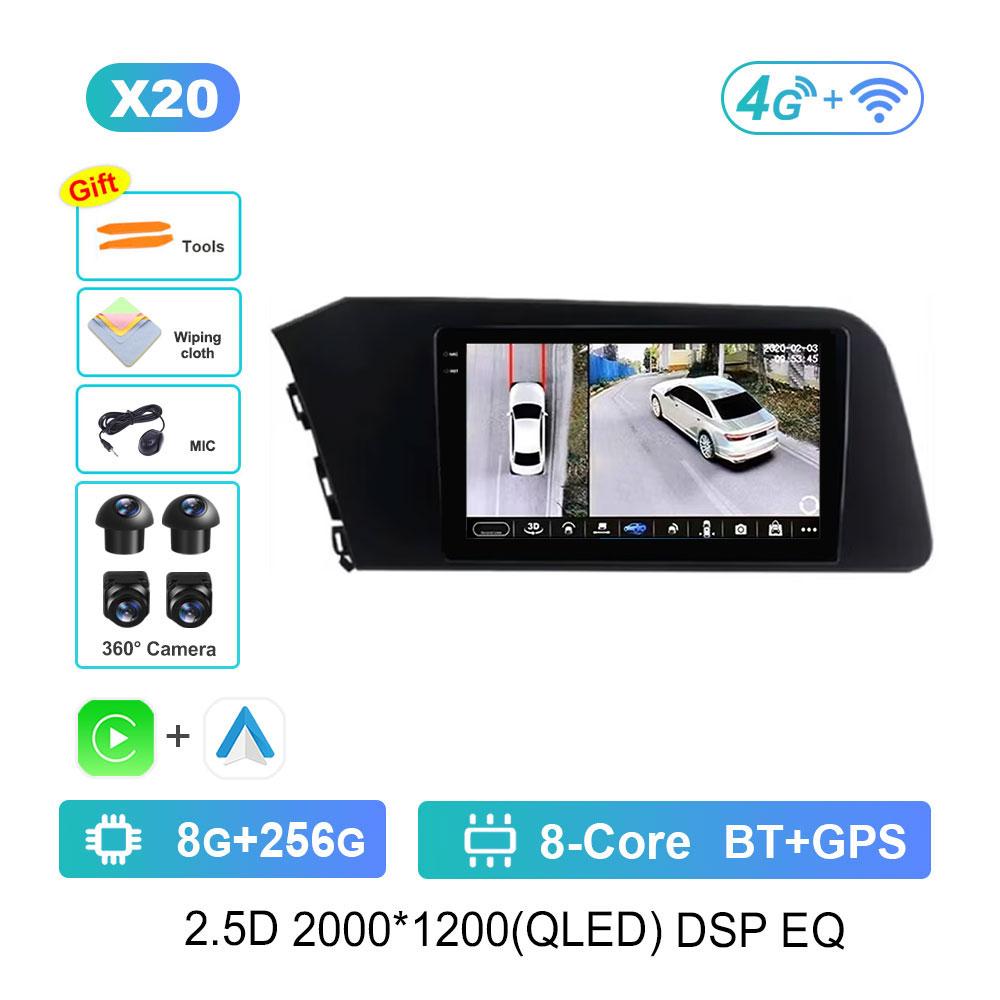 Bluetooth DSP Stereo Car Video Multimedia Player for Hyundai Elantra VII CN7 2020 2021 Android 14 WiFi 4G GPS Touch Screen